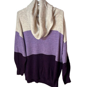 Pennington’s in every story cowl neck colour block cozy sweater size 1X